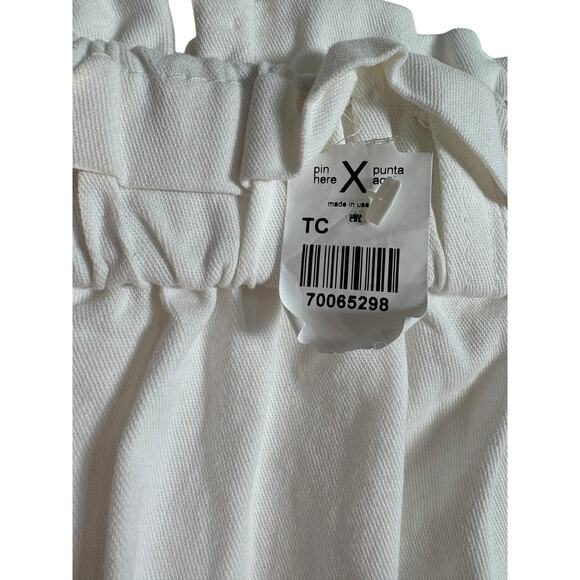 Vintage LIZ CLAIBORNE 100% Linen Set Small Petite White Collared Euro Summer EUC - Picture 9 of 11